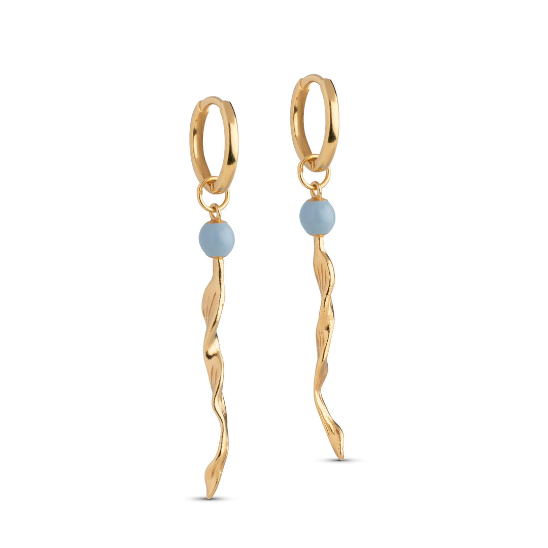enamel oorbellen hoops mona light blue