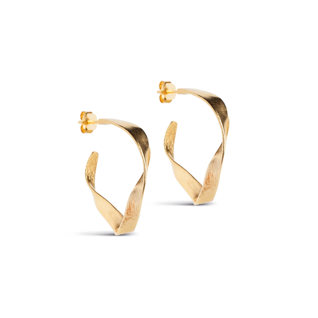 enamel oorbellen scarlet small (kies goud/zilver)