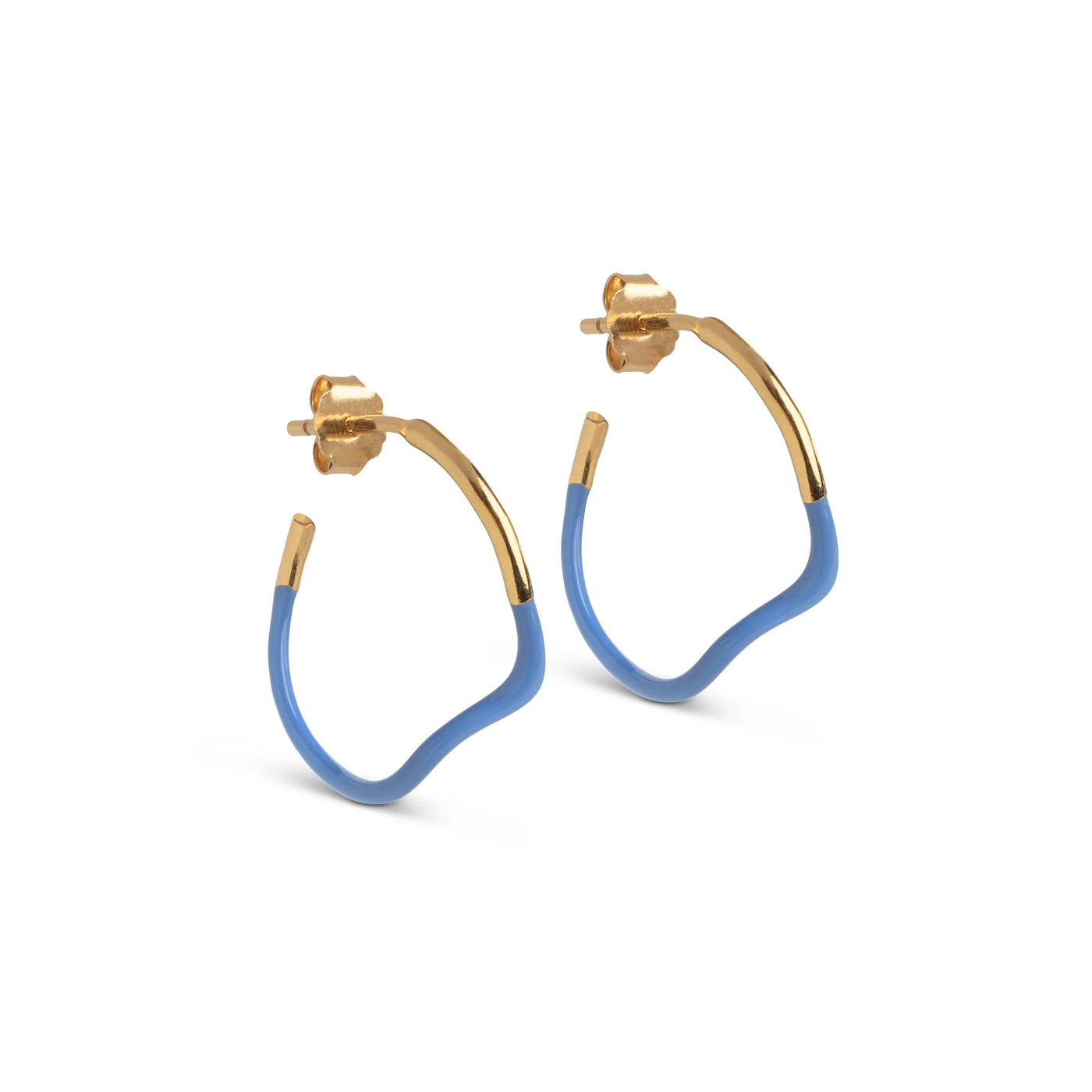 enamel creolen sway blue