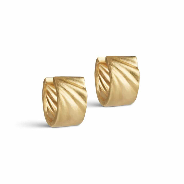 enamel oorbellen wave wide medium