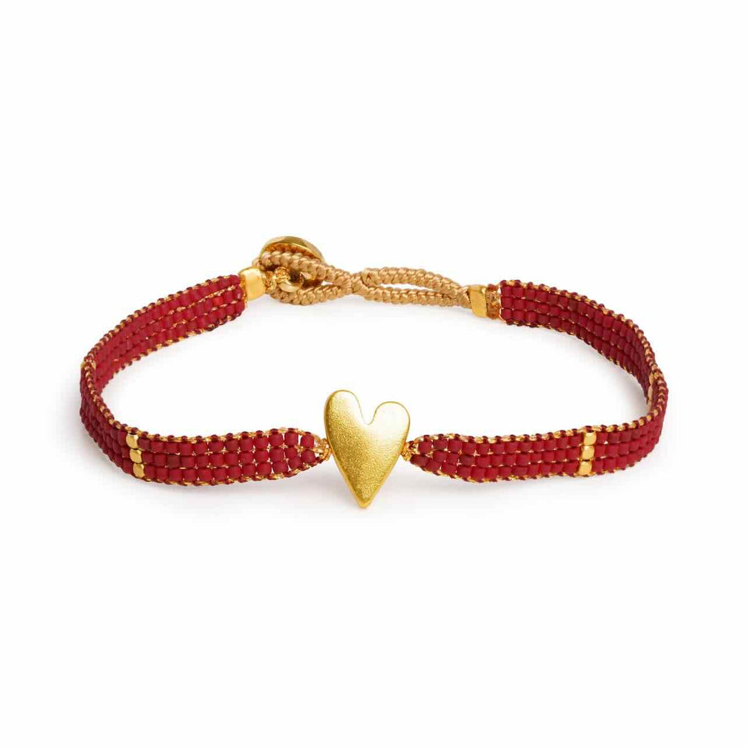 ibu jewels armband jill heart maroon