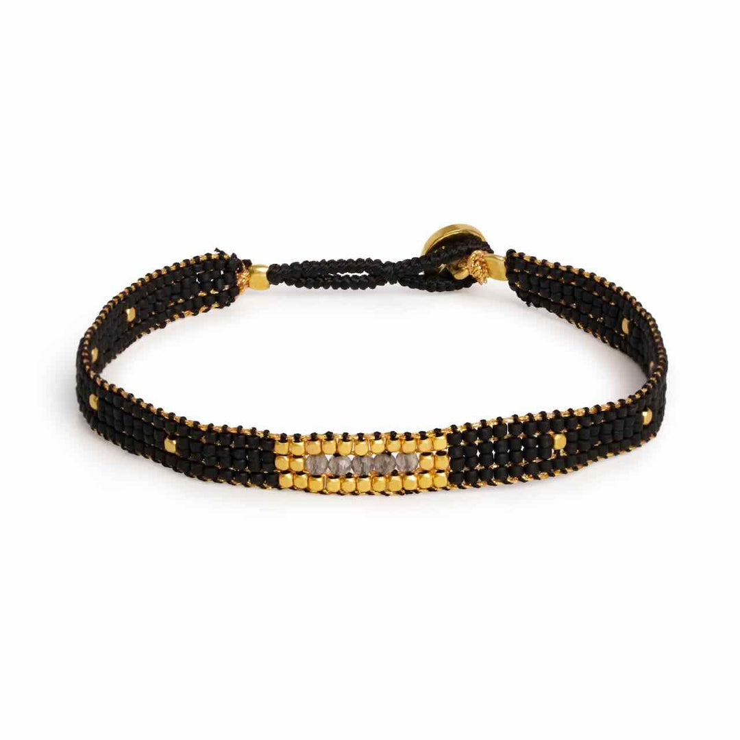 ibu jewels armband jill 5 stones black