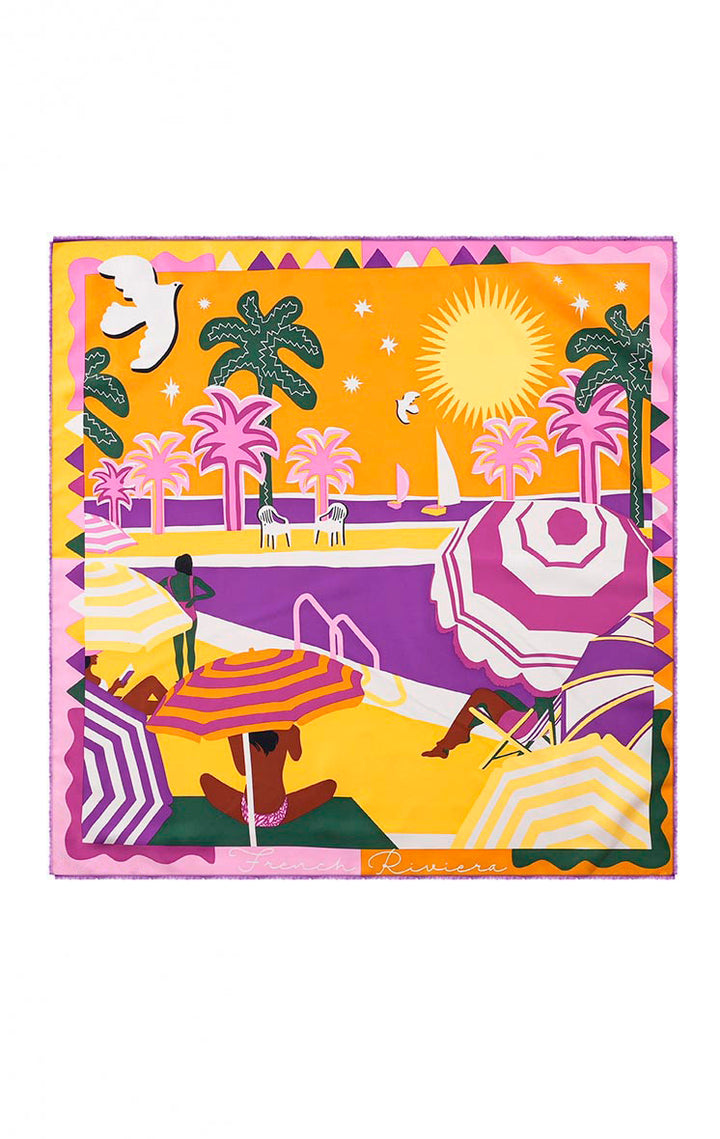 Wild Paris sjaal Chachacha yellow big