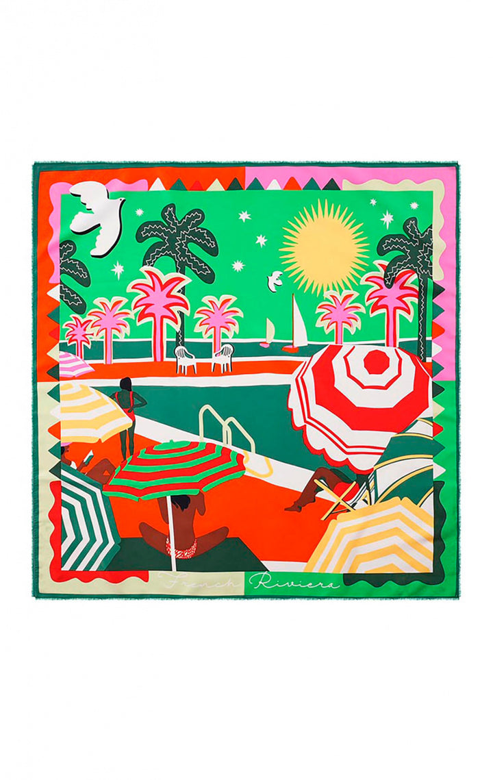 Wild Paris sjaal Chachacha green big
