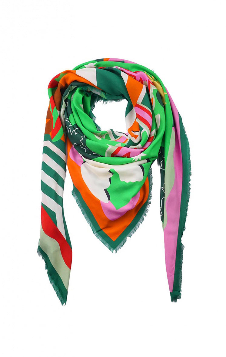 Wild Paris sjaal Chachacha green big