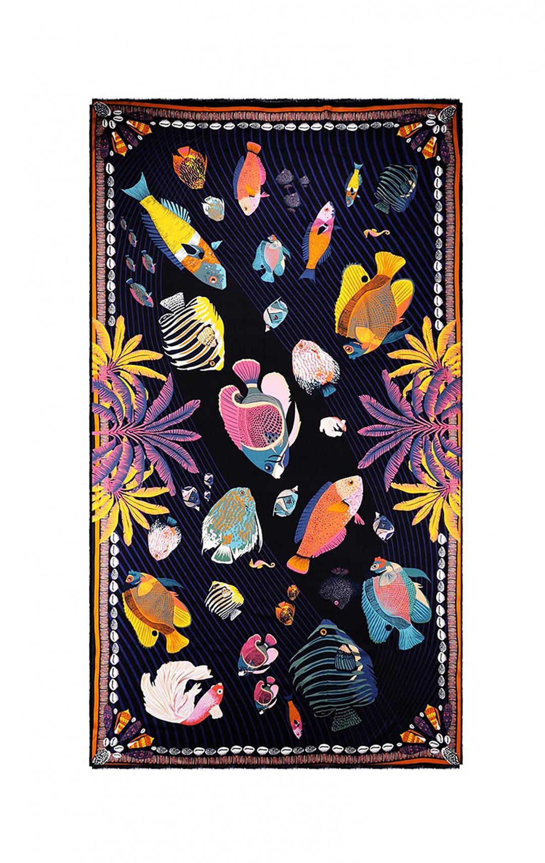 Wild Paris sjaal Ocean drive black big