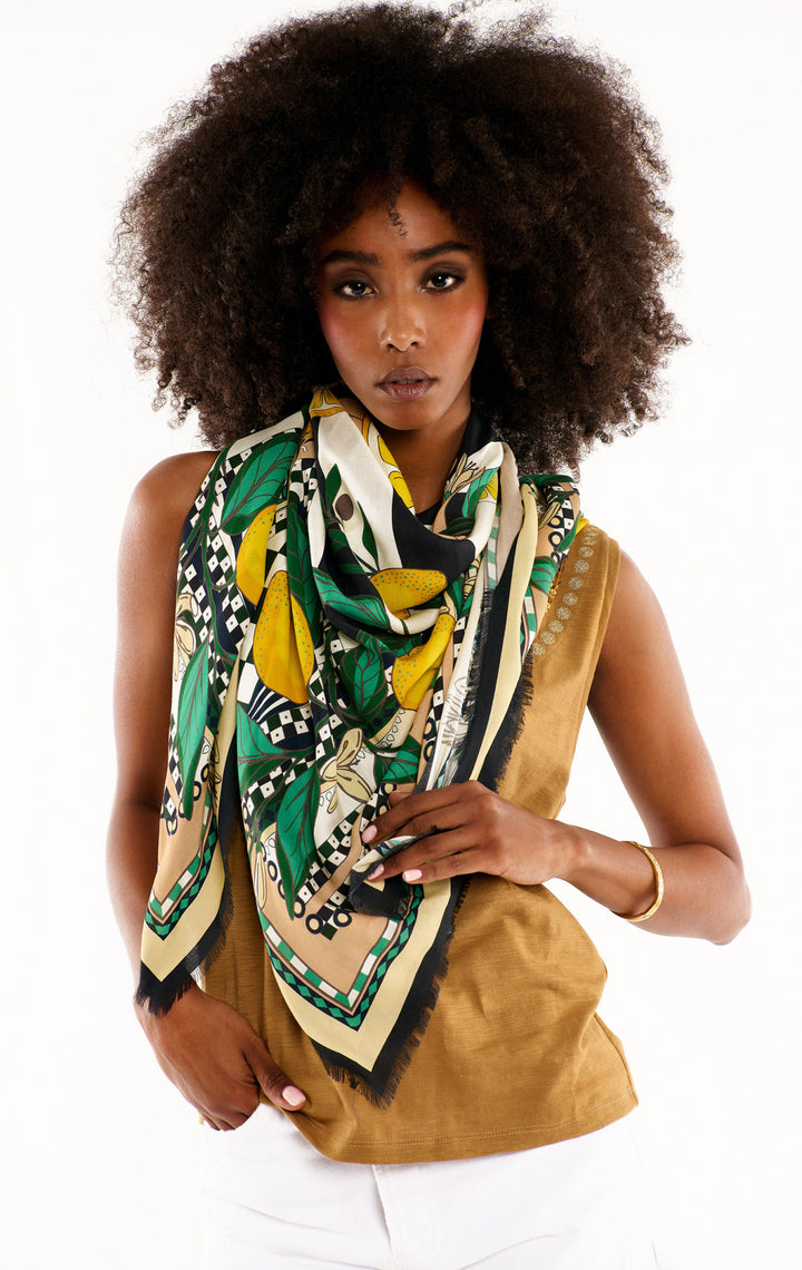 Wild Paris sjaal Sicily black big