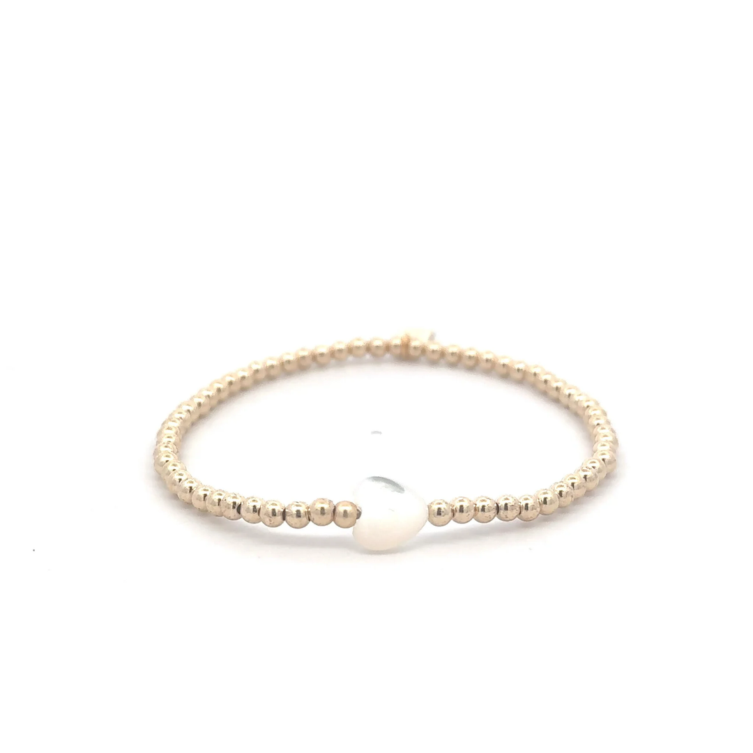 Pscallme armband Heart soleil pearl