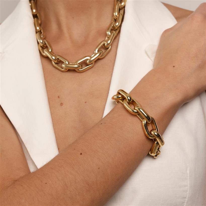 Souvenirs de pomme armband Lima large gold