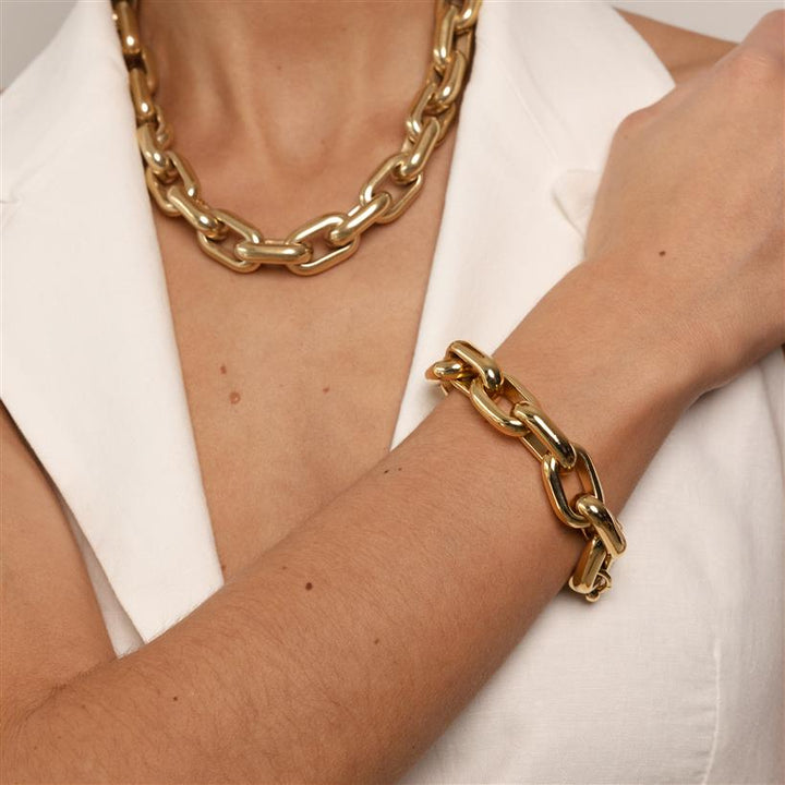 Souvenirs de pomme armband Lima large gold