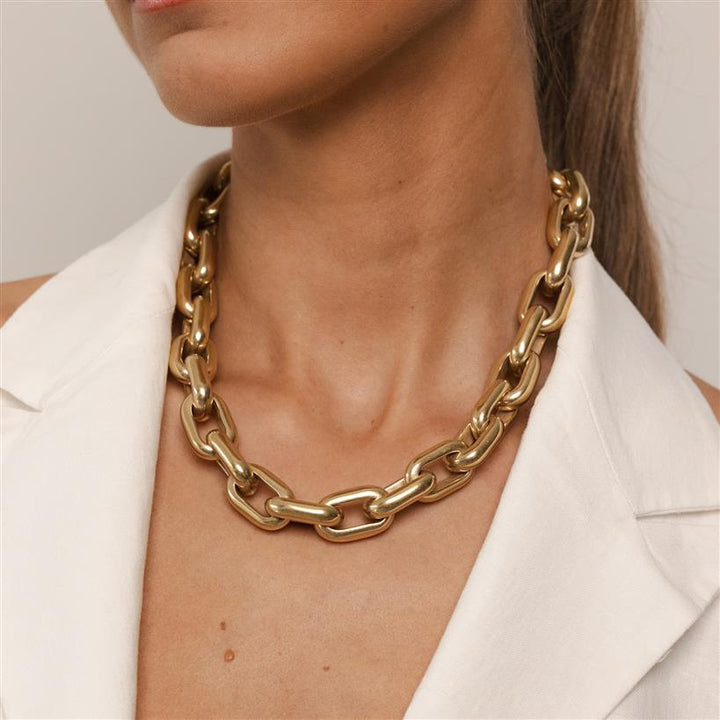 Souvenir de pomme ketting Lima large gold