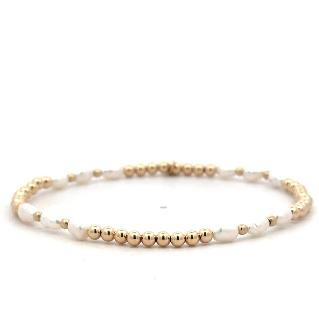 Pscallme armband four 3 pearl gold coloured