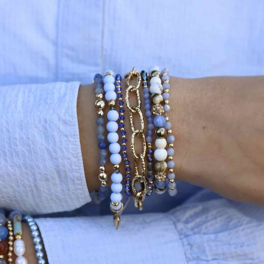 widaro armband blue beads