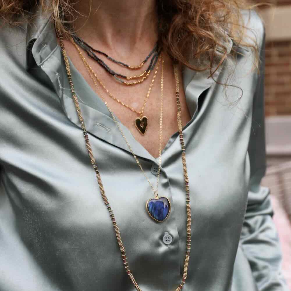 une a une ketting coeur