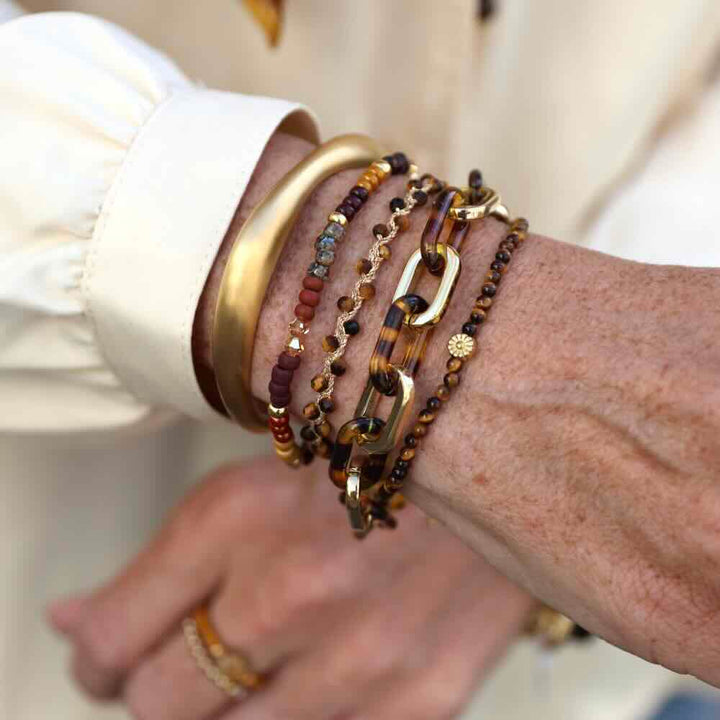 widaro armband tiger eye beads