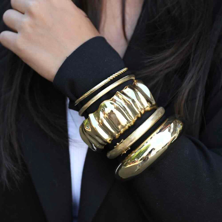 Rose & Camellia armband twisted gold