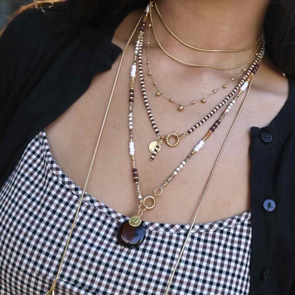 widaro ketting naturel brown (kies je lengte)