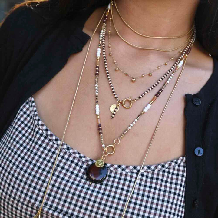 widaro ketting naturel brown (kies je lengte)