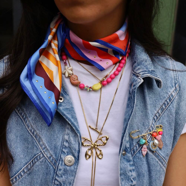 widaro armband/ketting round beachy fuchsia