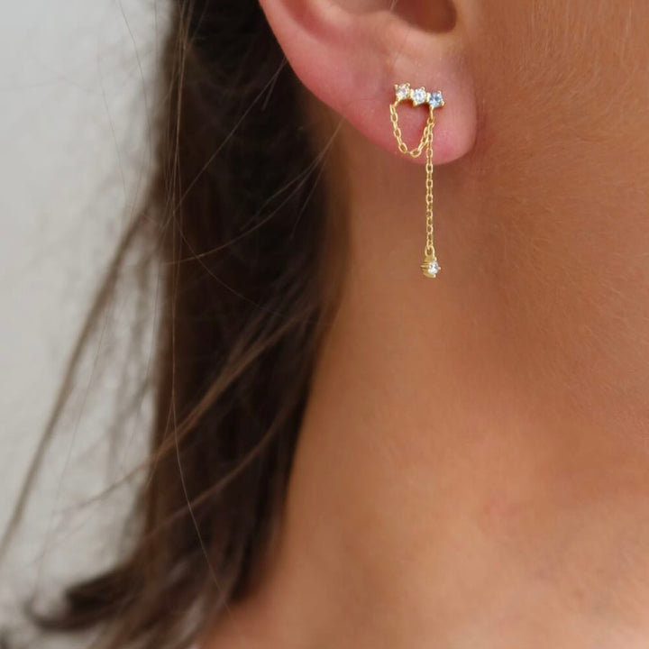 Ellen Beekmans oorbellen met steentjes