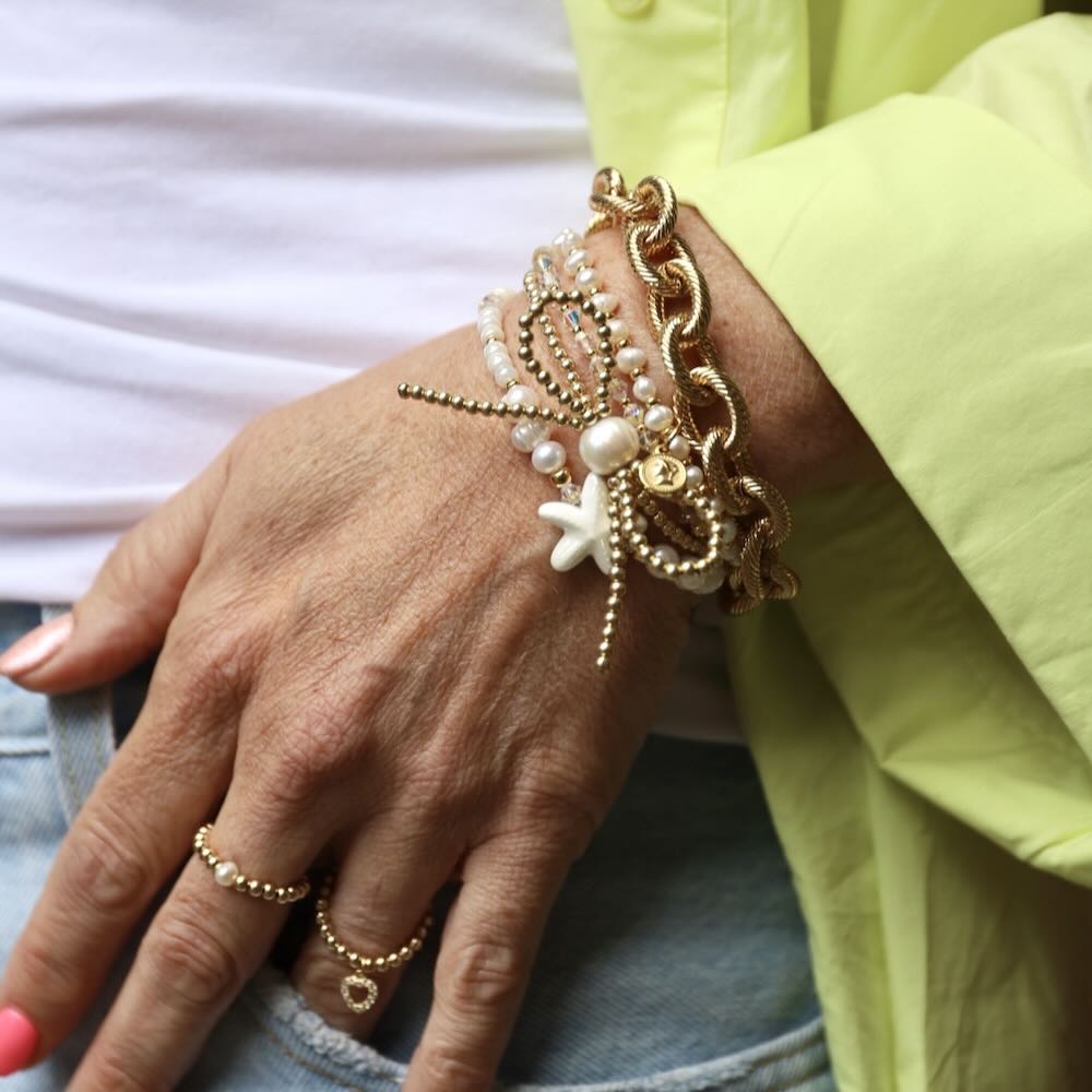 widaro armband sweet pearls gold