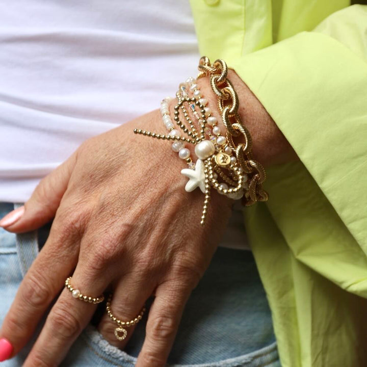 widaro armband sweet pearls gold