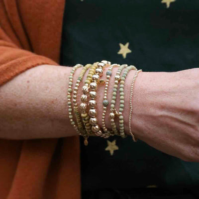 sparkling jewels armband 8mm saturn gold
