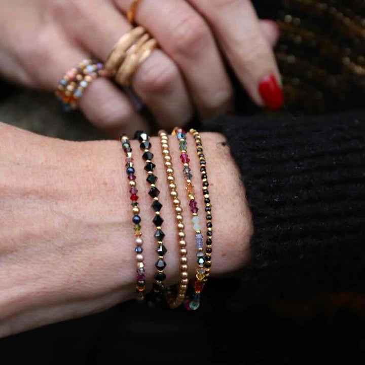 une a une armband jaipur zwart