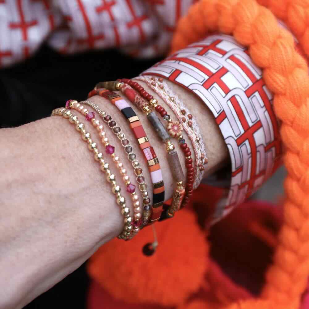 widaro armband pearl color shine pink