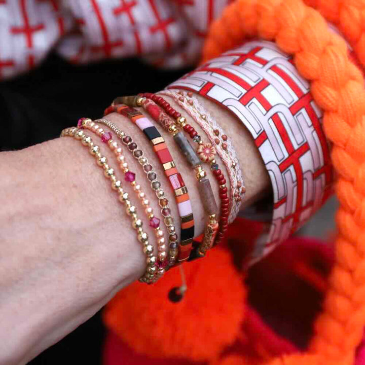 widaro armband pearl color shine pink