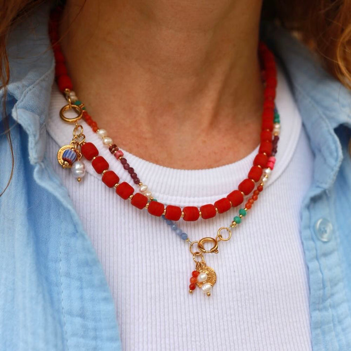 widaro ketting red pretty beads
