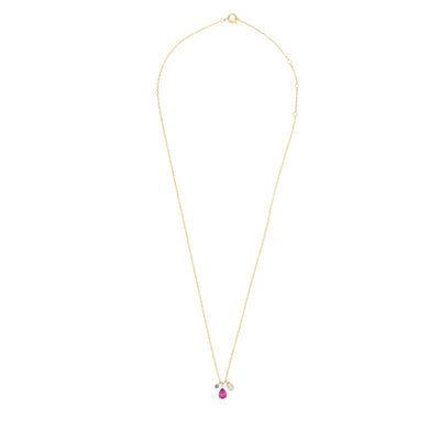 a new day amsterdam ketting pink zirconia pearl