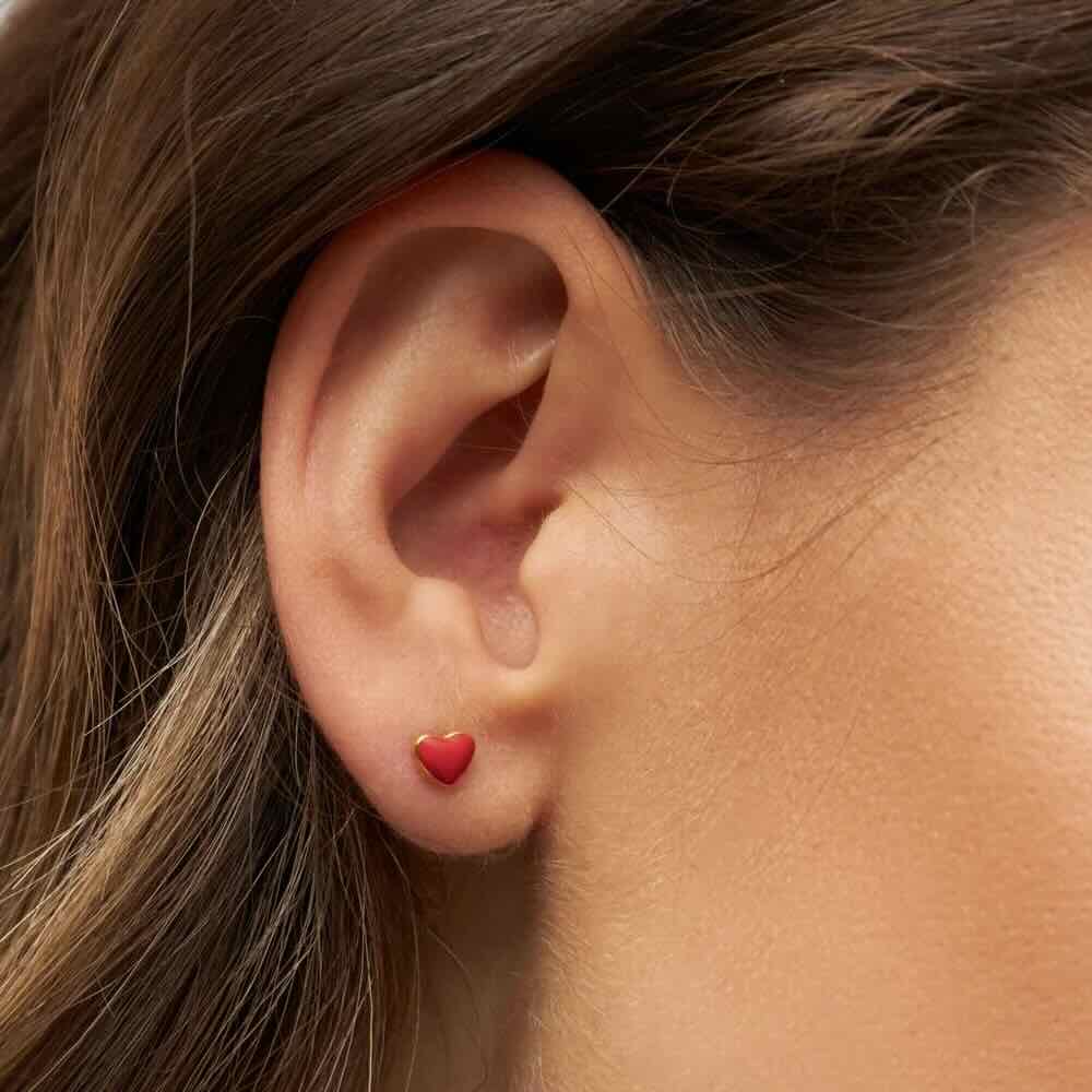 lulu copenhagen oorbellen love passion red (1stuk)