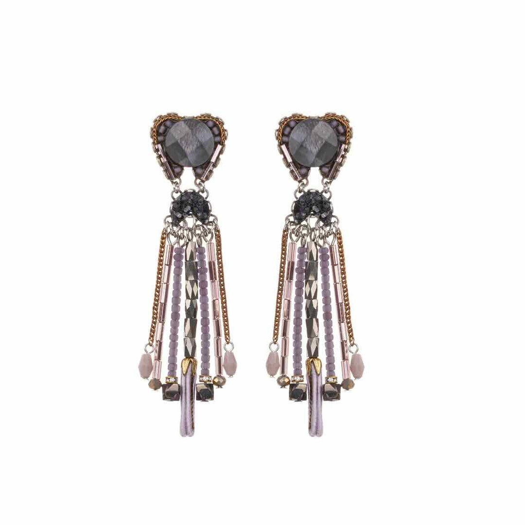 ayala bar mid season set purple long beaded purpar