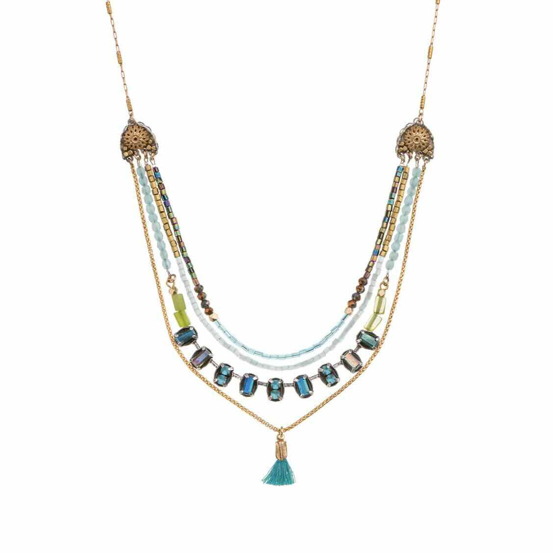 ayala bar ketting mid season set green blue beaded eira