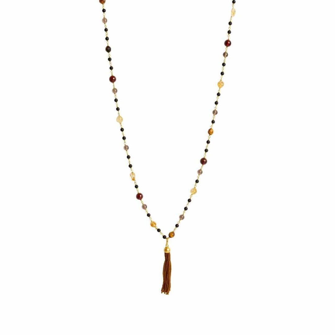 ibu jewels ketting luna tiger eye mix