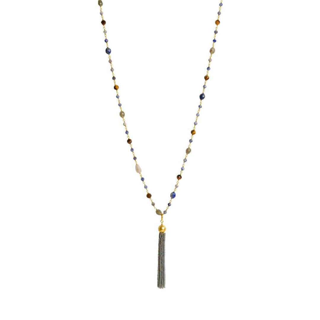 ibu jewels ketting labradorite mix