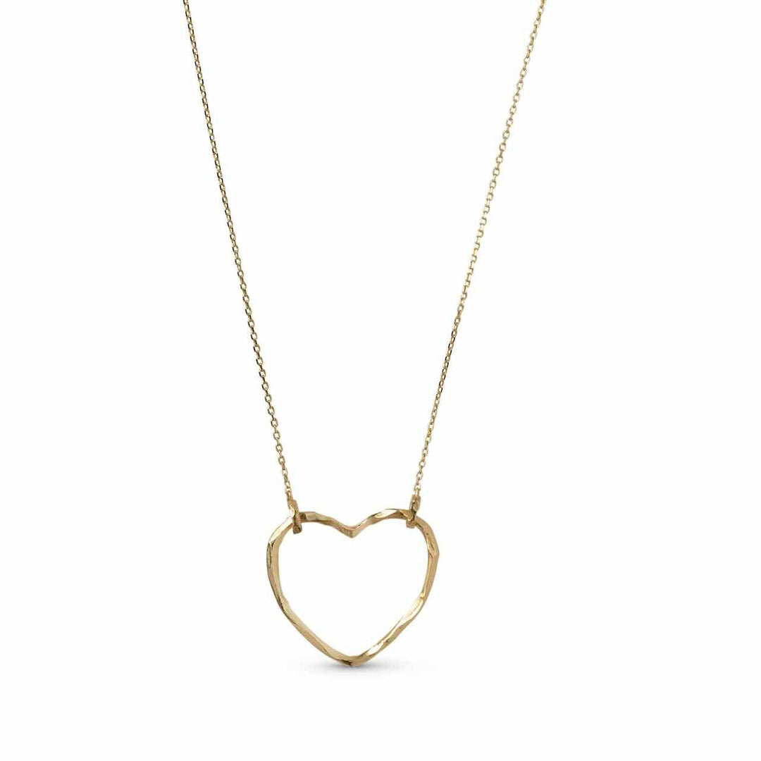 enamel ketting organic heart chunky