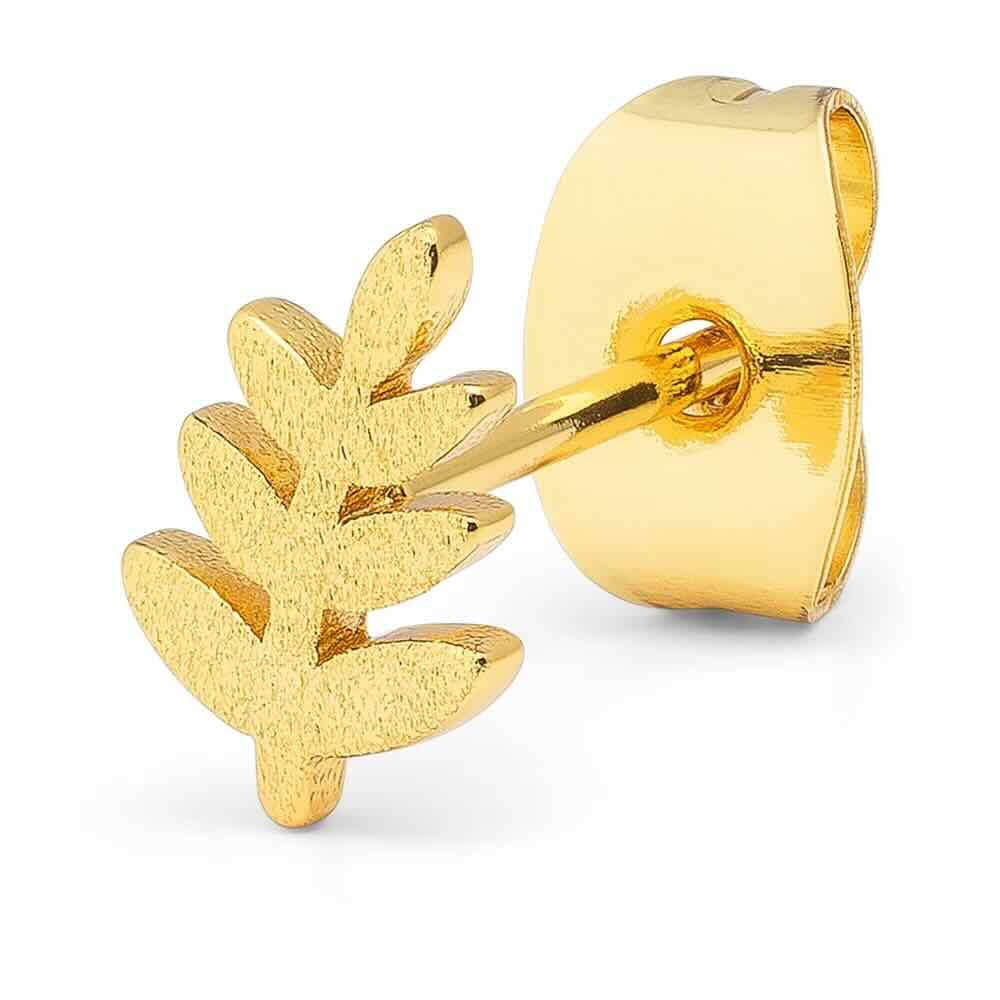 lulu copenhagen oorbel olive branch gold (1stuk)