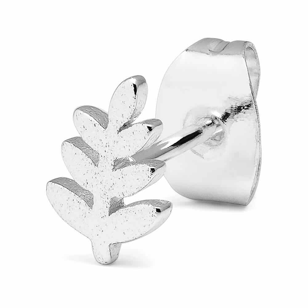 lulu copenhagen oorbel olive branch silver (1stuk)