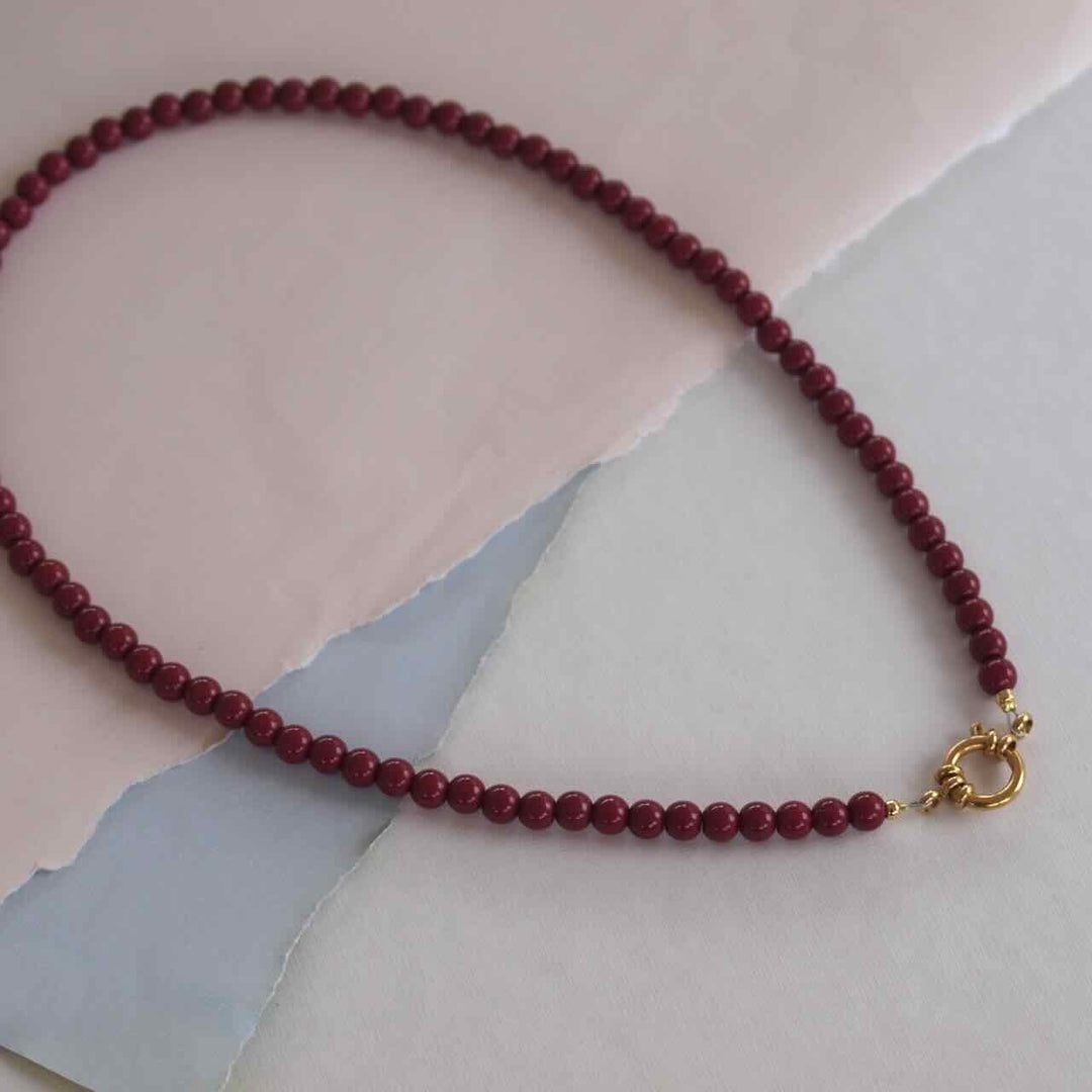 widaro ketting burgundy red