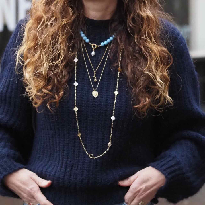 rose & camellia lange ketting clovers and chains