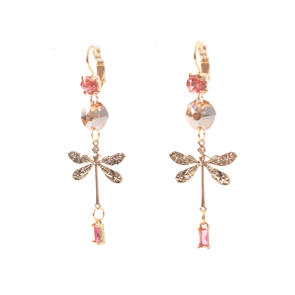 widaro oorbellen libelle peach