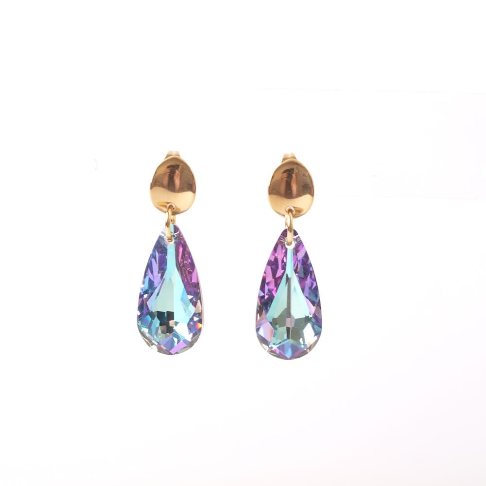 widaro oorbellen lila and blue sparkle