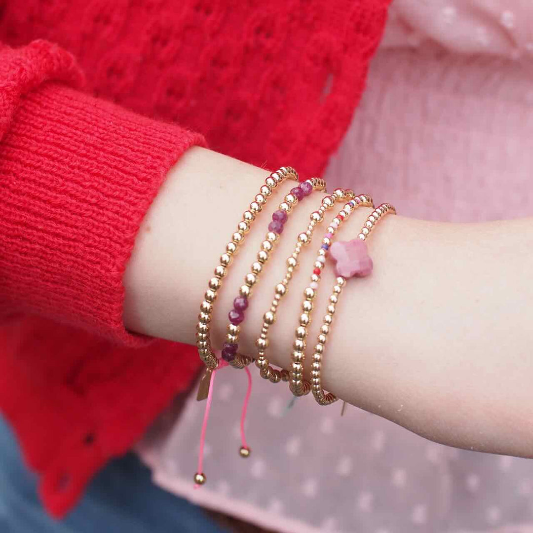 pscallme armband cord 4mm pink gold