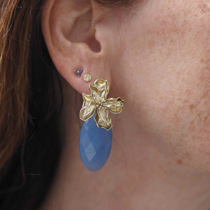 sparkling jewels oorbellen botanic push back gold