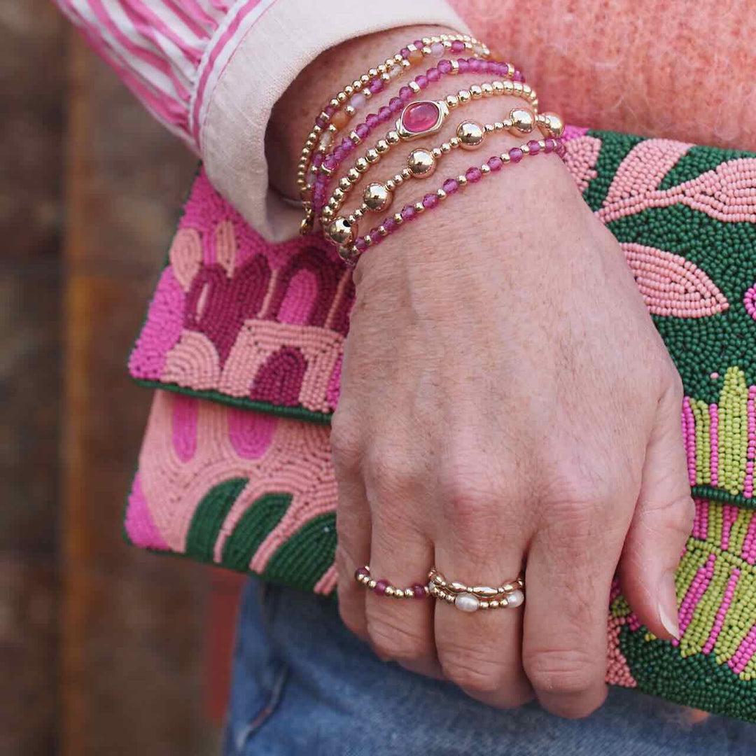 sparkling jewels kralen ring roundel pearl