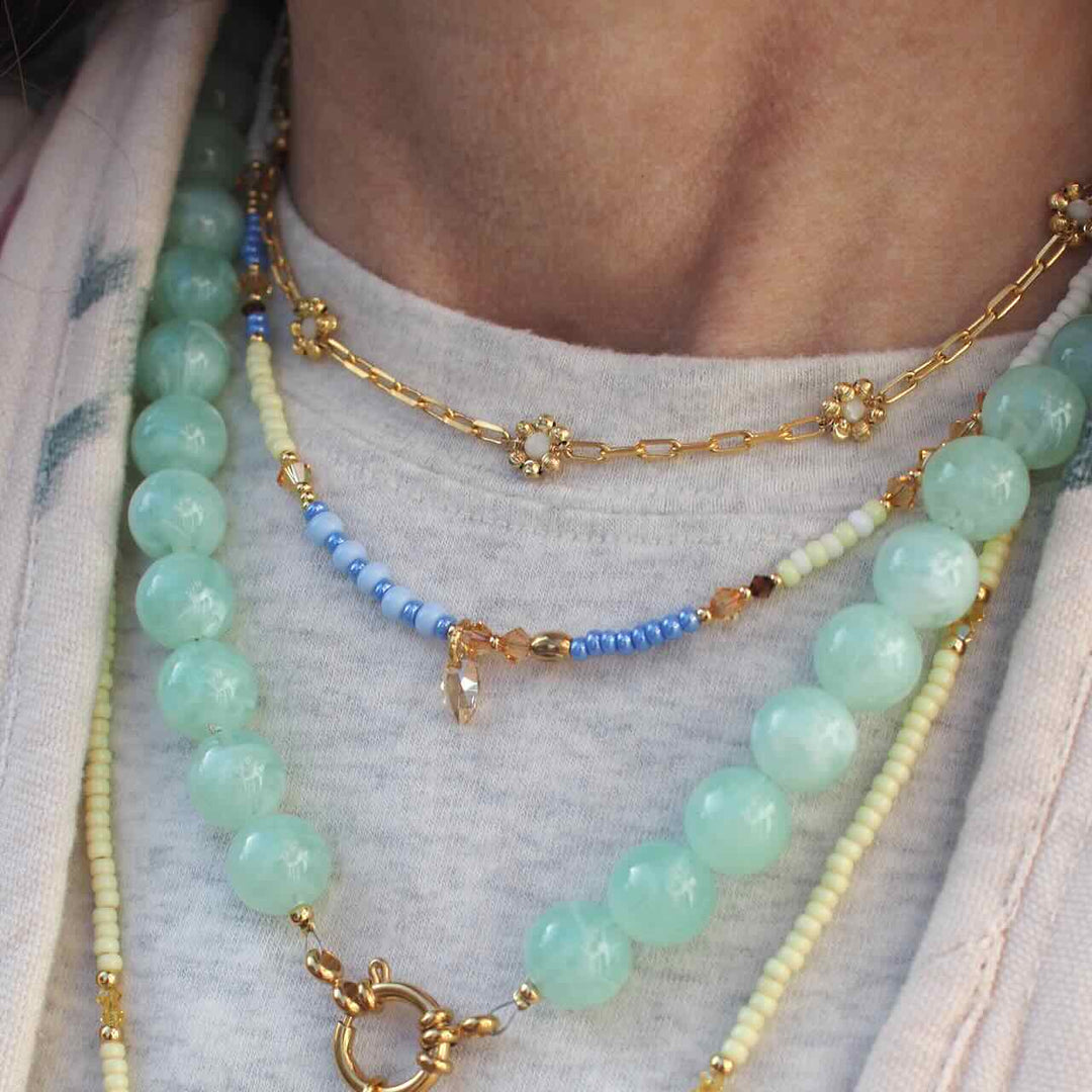 widaro ketting summer blue with shiny charm