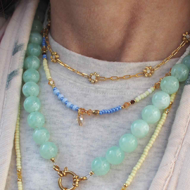 widaro ketting summer blue with shiny charm