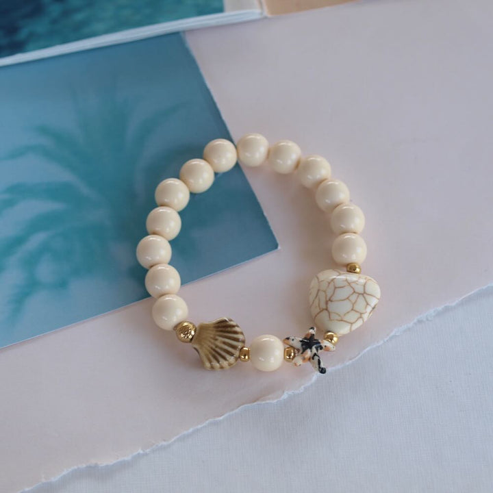 widaro armband/ketting round beachy cream